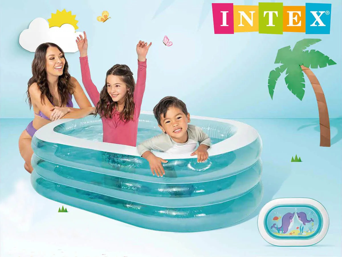 Şişmə Oval Uşaq və Ailə Hovuzu – 229x152x51 sm