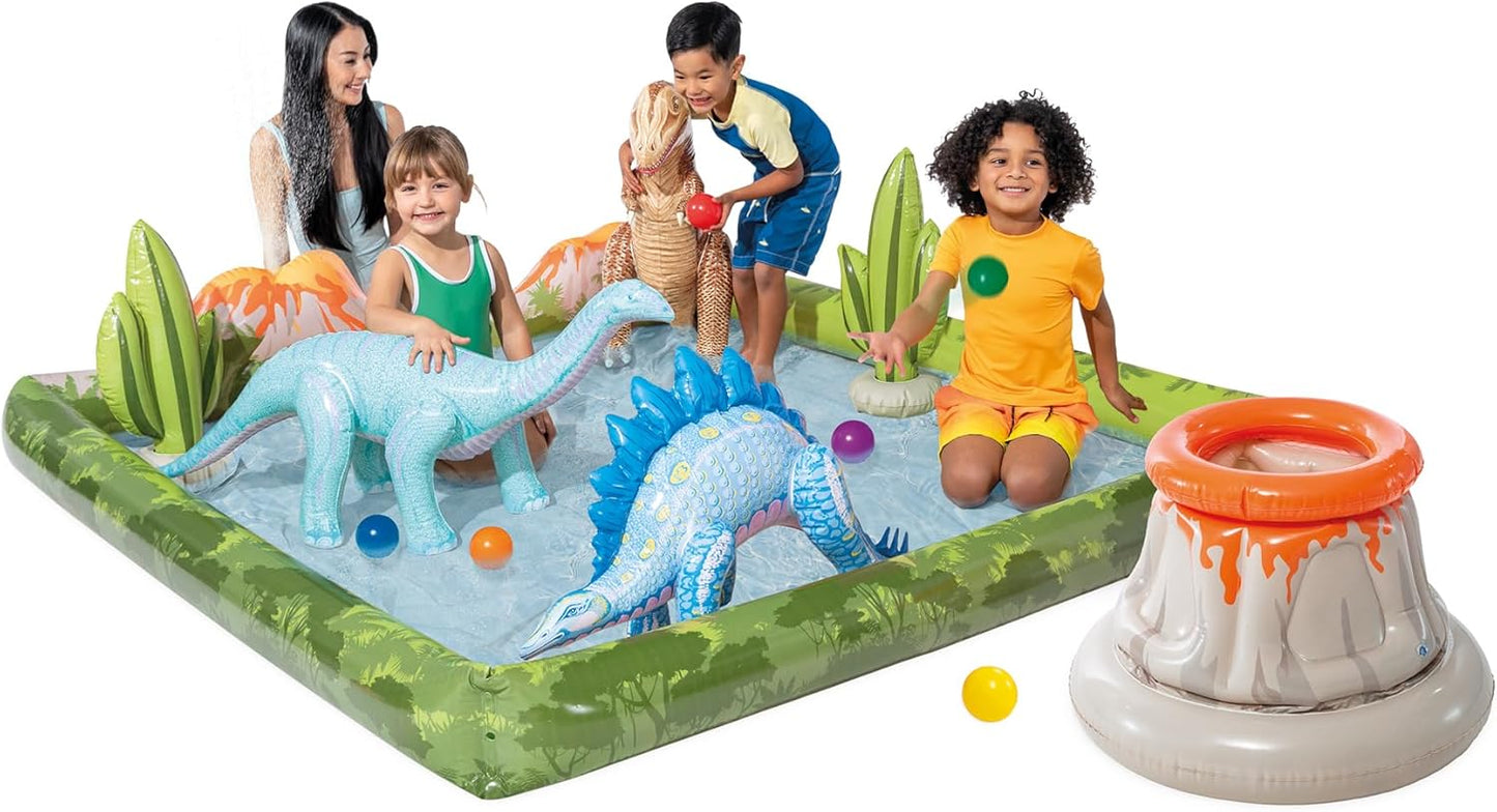 Dinozavr Temalı Uşaq Oyun Hovuzu – 201 × 201 × 36 sm