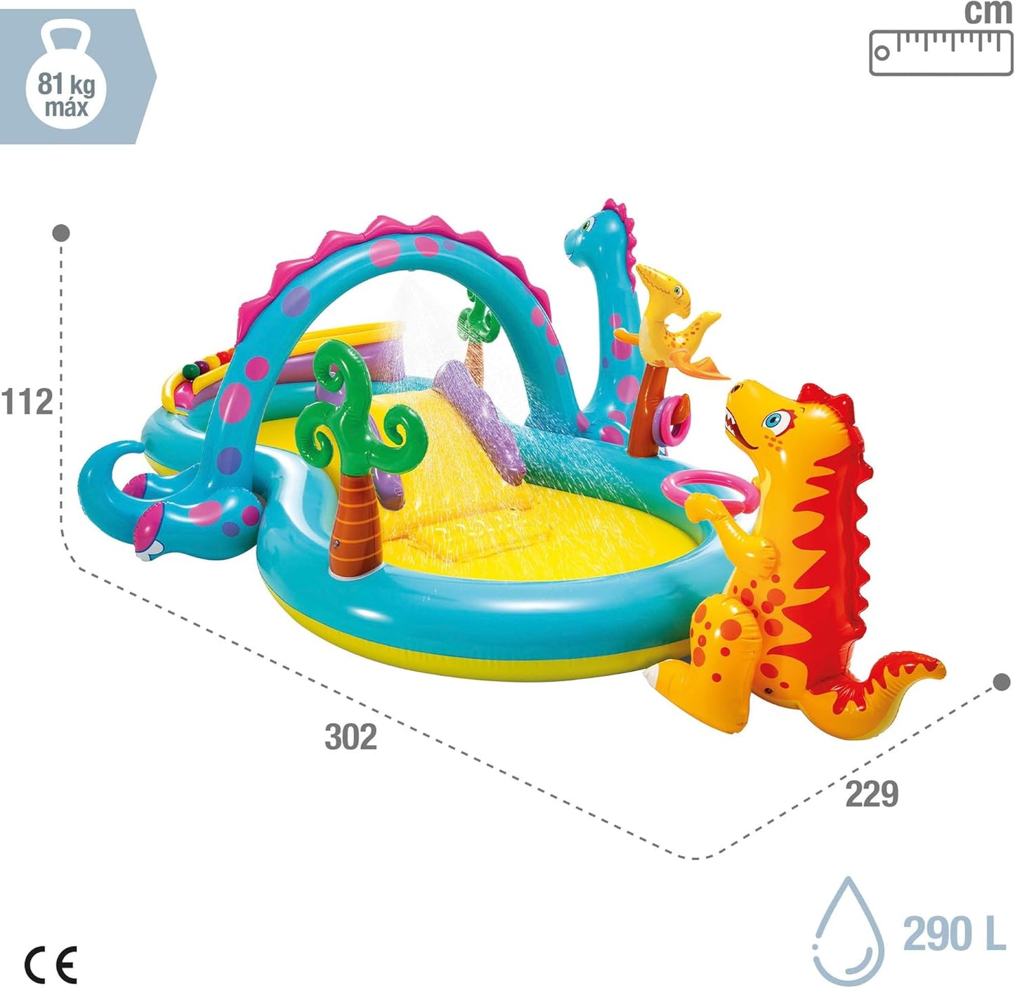 Dinozavr Dünyası Oyun Hovuzu – 302 × 229 sm 🦖💦
