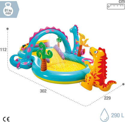 Dinozavr Dünyası Oyun Hovuzu – 302 × 229 sm 🦖💦