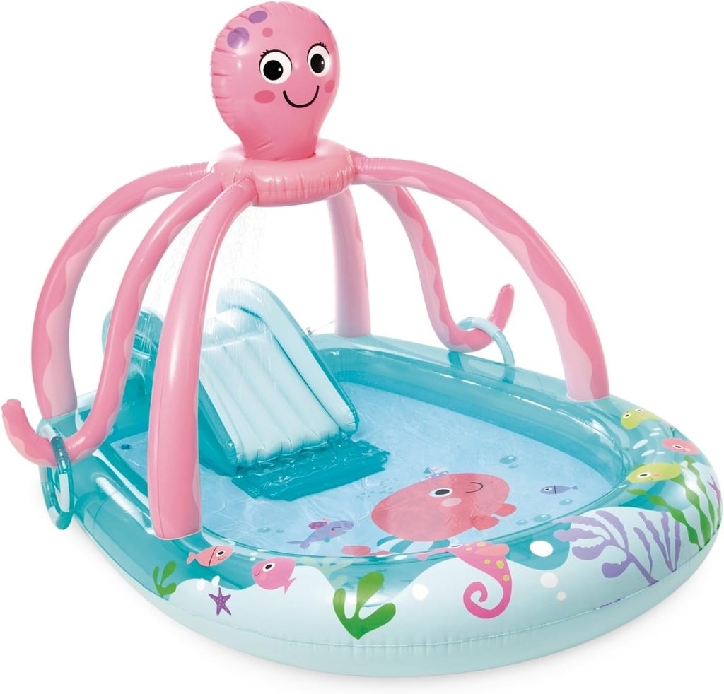 Ahtapot Temalı Şişmə Uşaq Oyun Hovuzu – 234 × 183 × 150 sm
