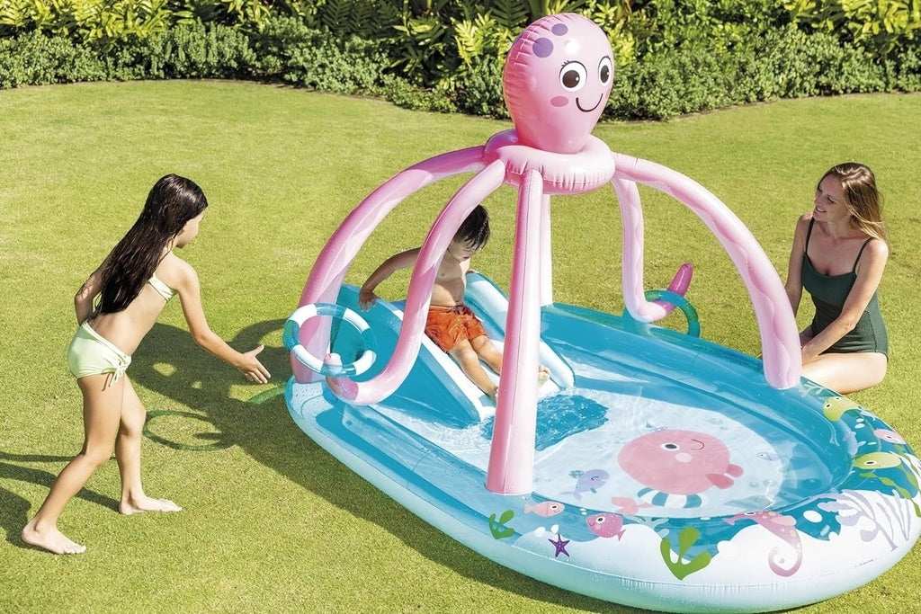 Ahtapot Temalı Şişmə Uşaq Oyun Hovuzu – 234 × 183 × 150 sm